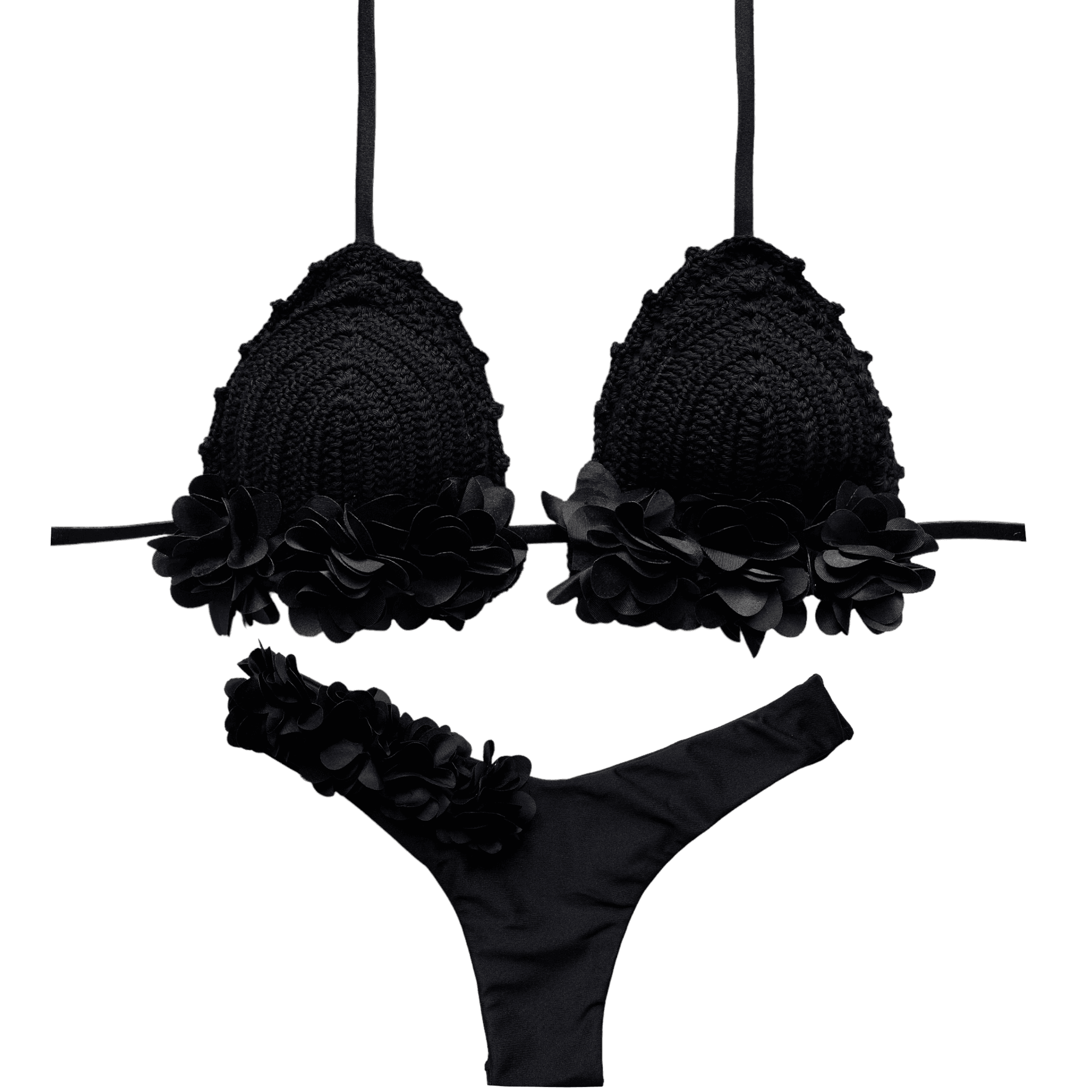 Garisinne nero con fiori