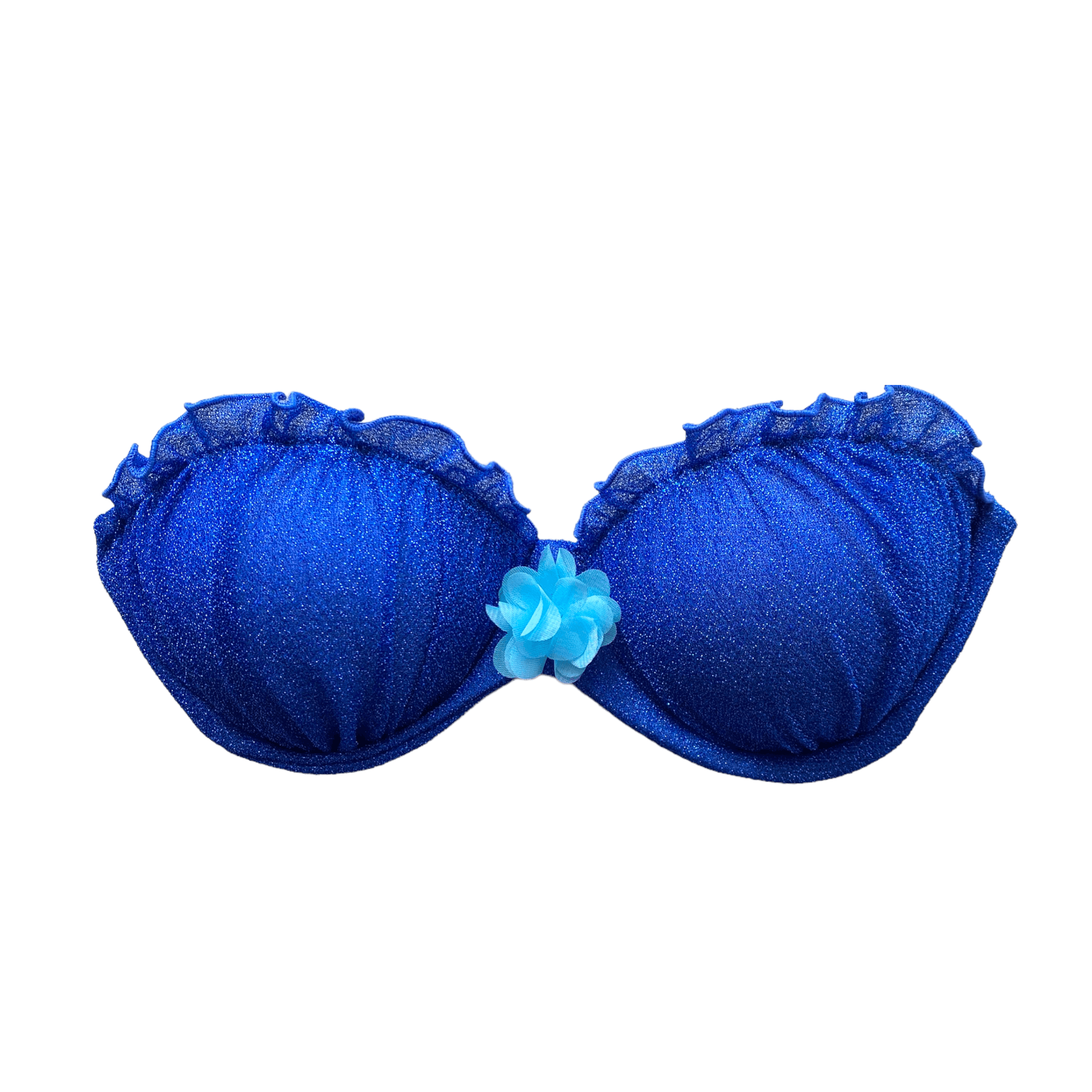 Lux push up blu lurex con fiori