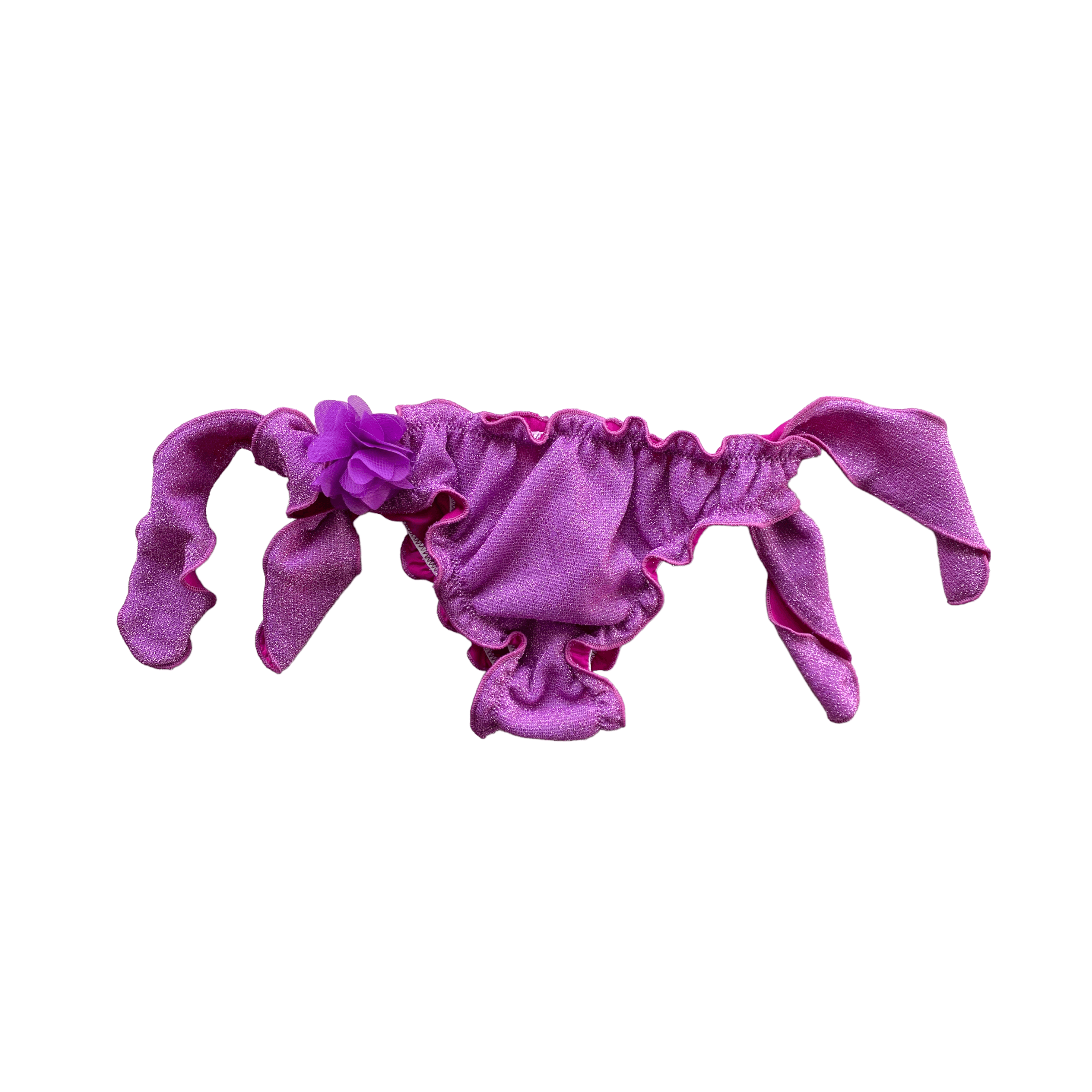 Lux brasiliana lilla lurex con fiori