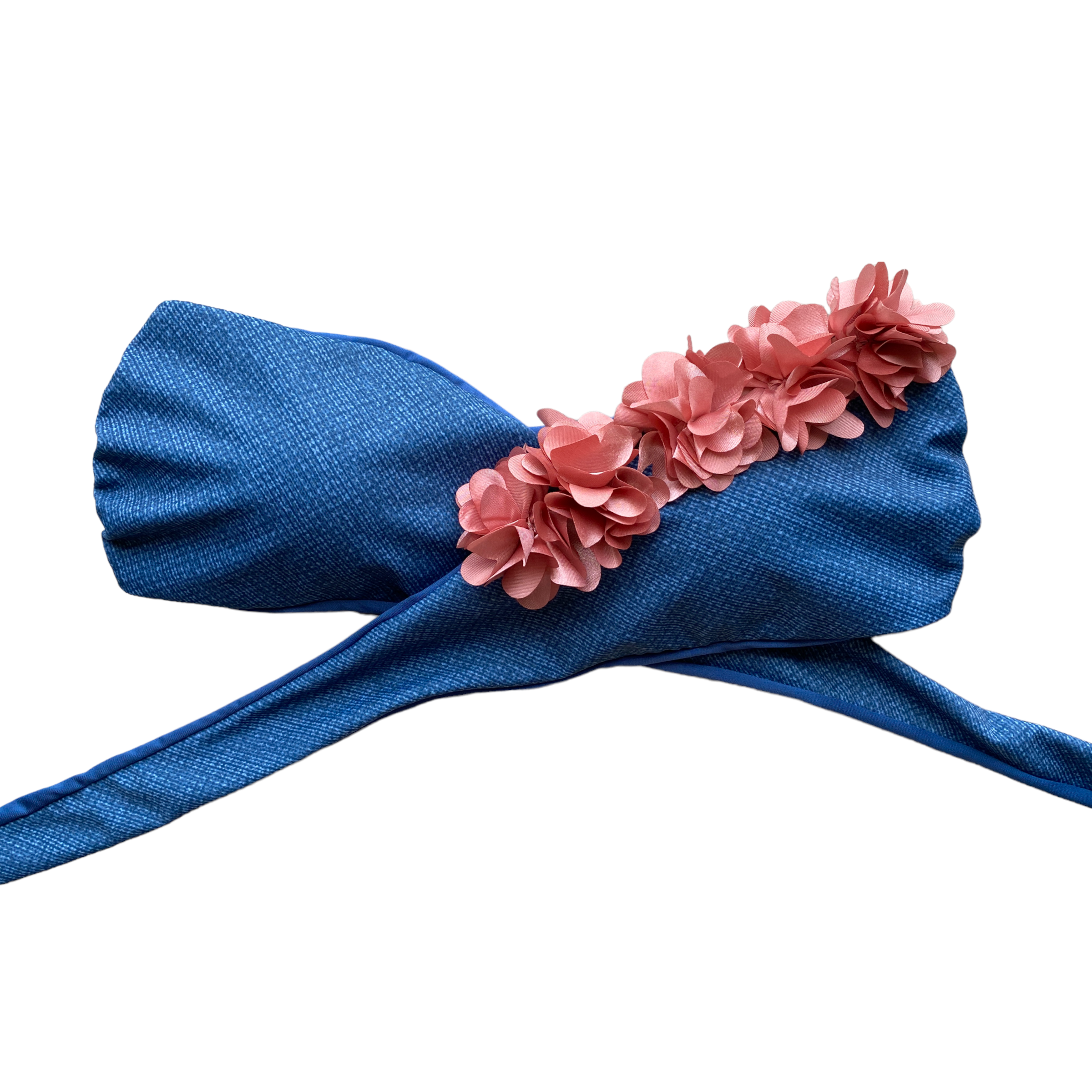 Gina fascia incrocio jeans con fiori