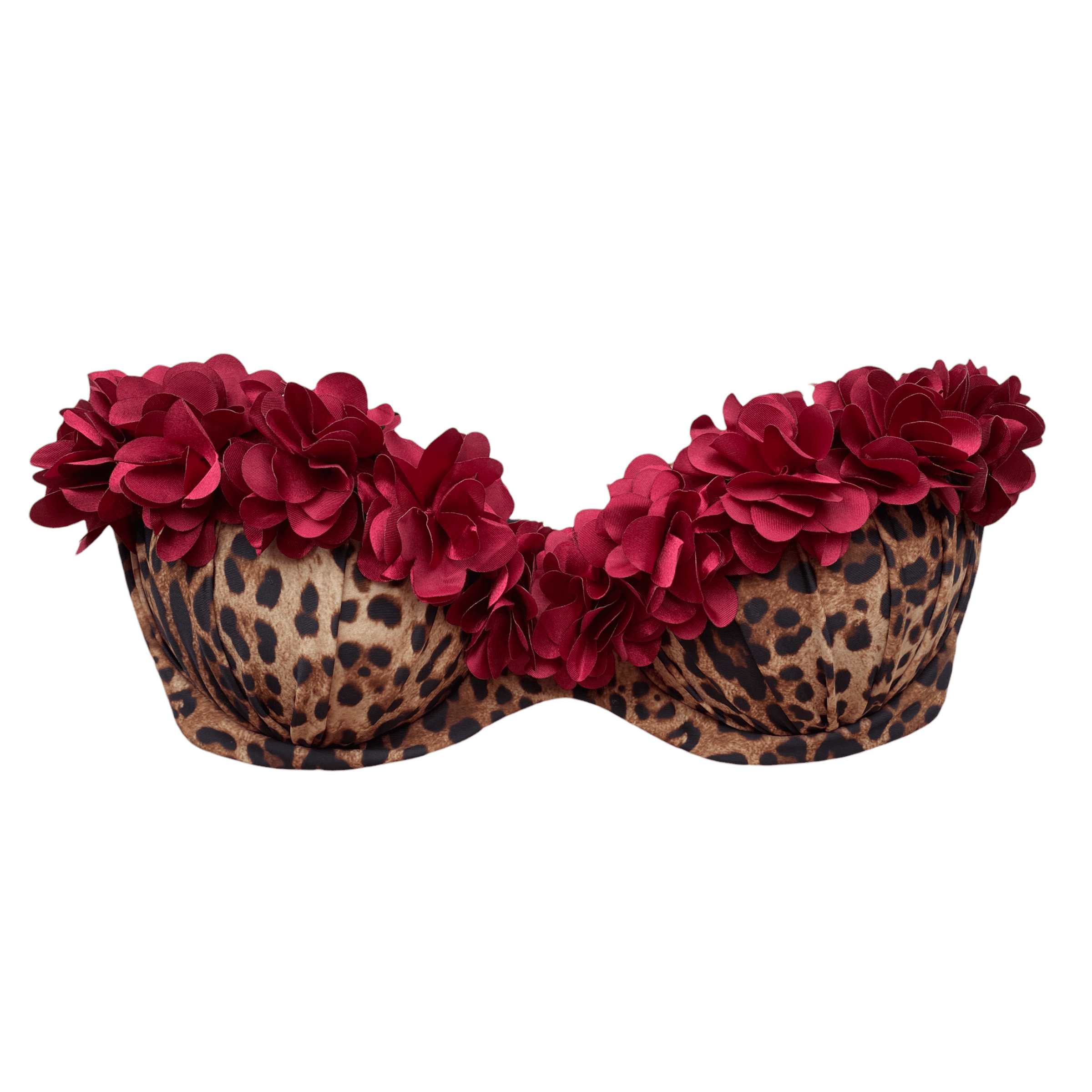 Naisha corpetto push up leopardato con fiori